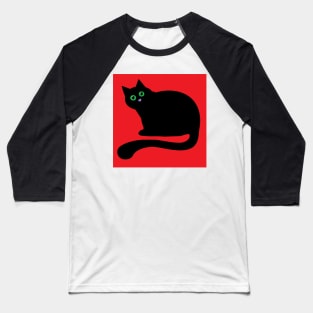 A LOVING BLACK CAT LOOKING FOR A TREAT Baseball T-Shirt